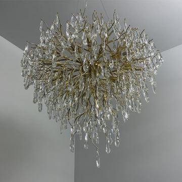 Crystal chandelier on a string 12xG9/40W/230V gold