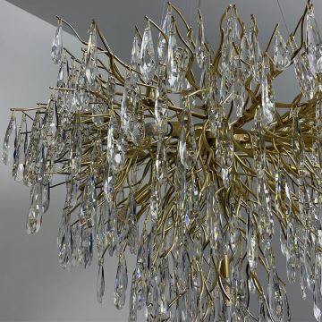 Crystal chandelier on a string 12xG9/40W/230V gold