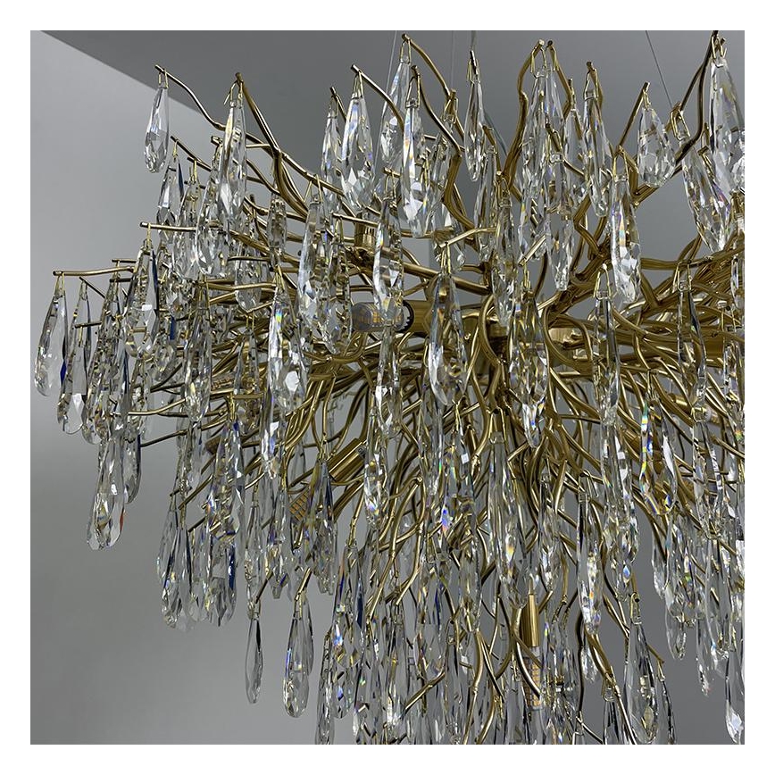 Crystal chandelier on a string 12xG9/40W/230V gold