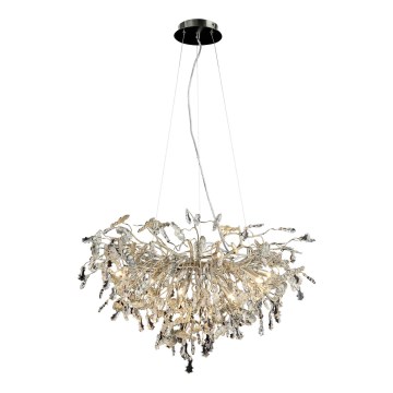 Crystal chandelier on a string 13xG9/40W/230V chrome