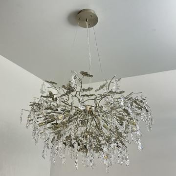 Crystal chandelier on a string 13xG9/40W/230V chrome