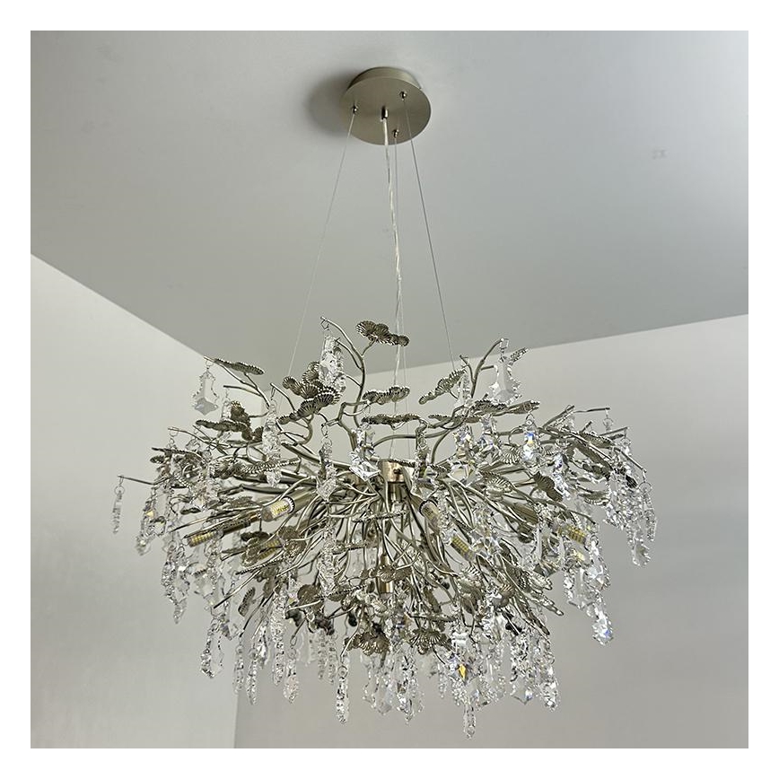 Crystal chandelier on a string 13xG9/40W/230V chrome