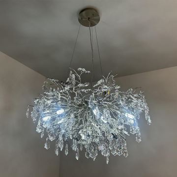 Crystal chandelier on a string 13xG9/40W/230V chrome