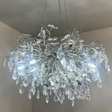 Crystal chandelier on a string 13xG9/40W/230V chrome