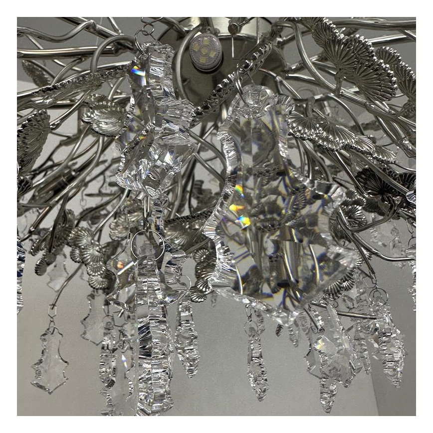 Crystal chandelier on a string 13xG9/40W/230V chrome