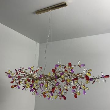 Crystal chandelier on a string 13xG9/40W/230V colorful