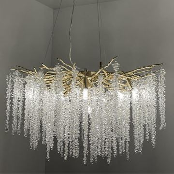 Crystal chandelier on a string 13xG9/40W/230V gold