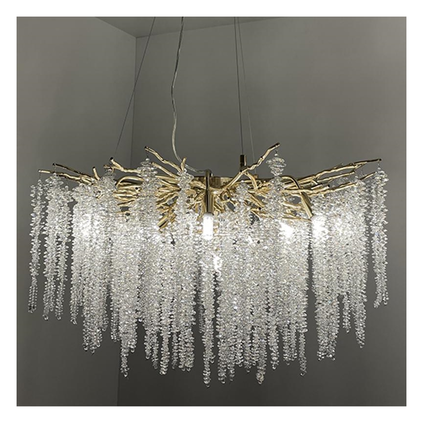 Crystal chandelier on a string 13xG9/40W/230V gold