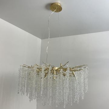 Crystal chandelier on a string 13xG9/40W/230V gold