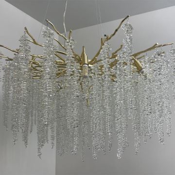 Crystal chandelier on a string 13xG9/40W/230V gold