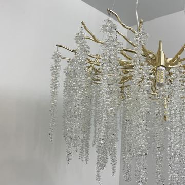 Crystal chandelier on a string 13xG9/40W/230V gold