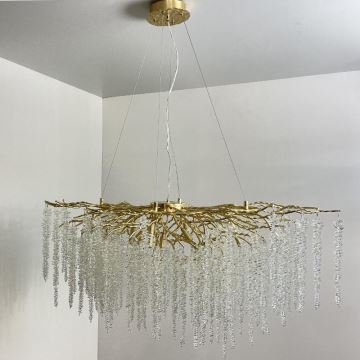 Crystal chandelier on a string 13xG9/40W/230V gold