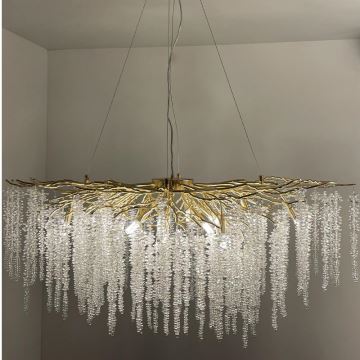 Crystal chandelier on a string 13xG9/40W/230V gold