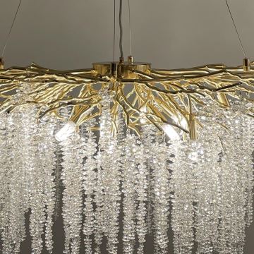 Crystal chandelier on a string 13xG9/40W/230V gold