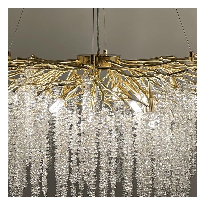 Crystal chandelier on a string 13xG9/40W/230V gold