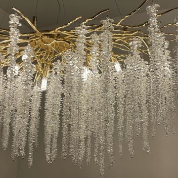 Crystal chandelier on a string 13xG9/40W/230V gold