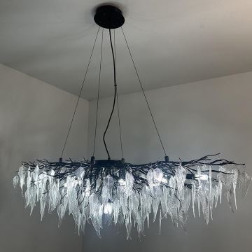 Crystal chandelier on a string 15xG9/40W/230V black