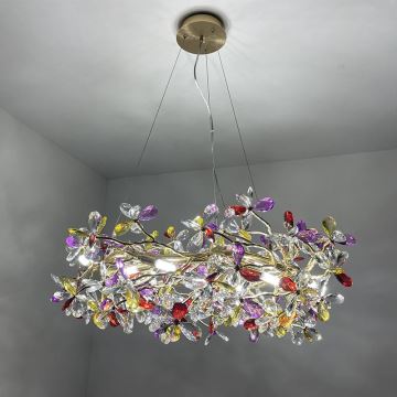 Crystal chandelier on a string 16xG9/40W/230V colorful