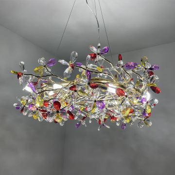 Crystal chandelier on a string 16xG9/40W/230V colorful