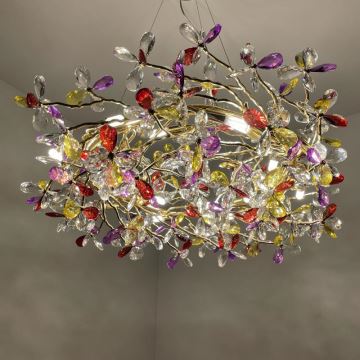 Crystal chandelier on a string 16xG9/40W/230V colorful