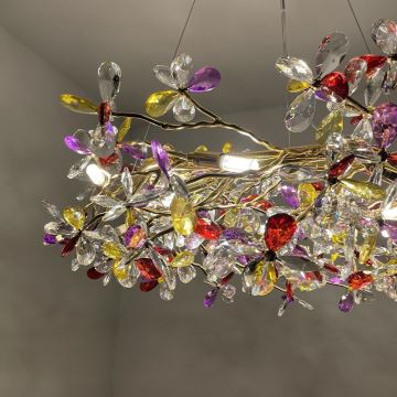 Crystal chandelier on a string 16xG9/40W/230V colorful