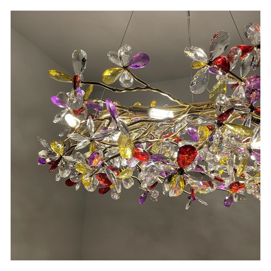 Crystal chandelier on a string 16xG9/40W/230V colorful