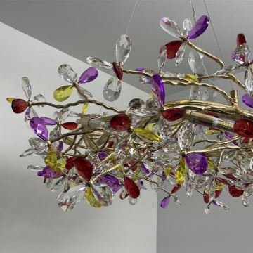 Crystal chandelier on a string 16xG9/40W/230V colorful