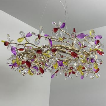 Crystal chandelier on a string 16xG9/40W/230V colorful