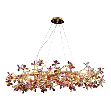 Crystal chandelier on a string 16xG9/40W/230V colorful