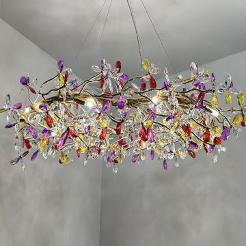 Crystal chandelier on a string 16xG9/40W/230V colorful