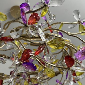 Crystal chandelier on a string 16xG9/40W/230V colorful