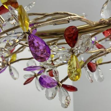 Crystal chandelier on a string 16xG9/40W/230V colorful