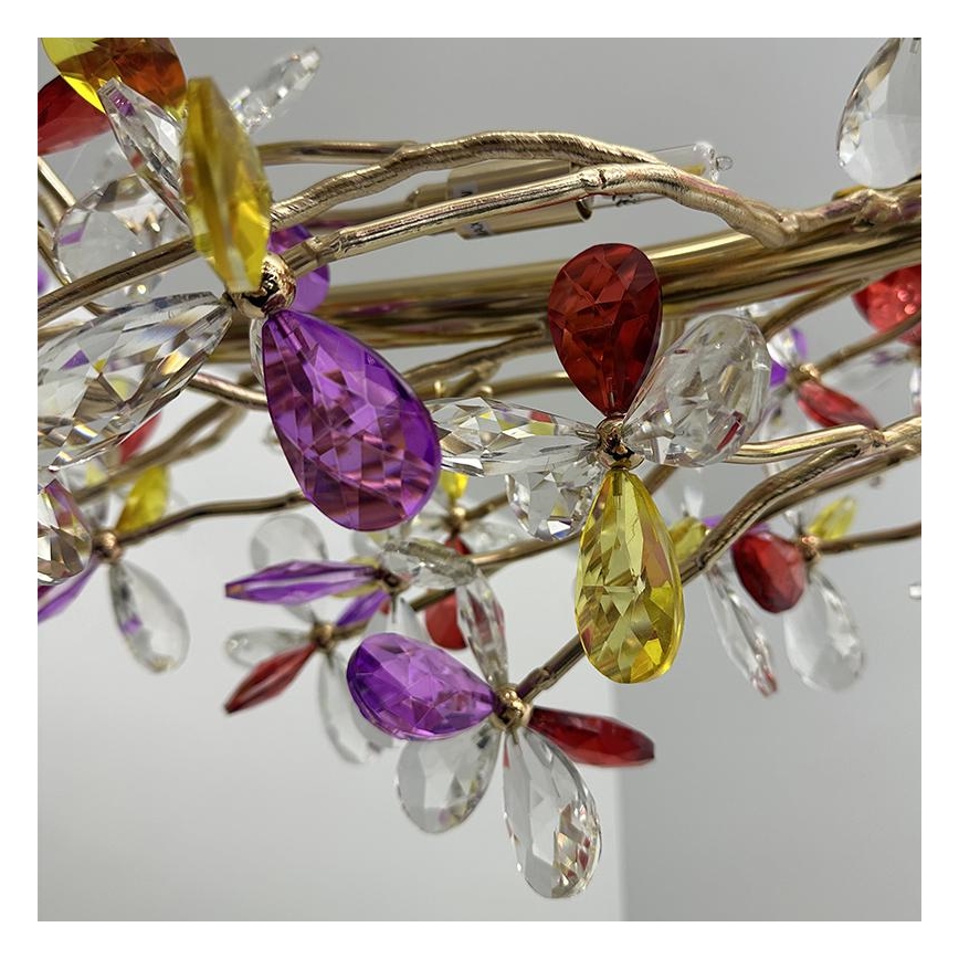 Crystal chandelier on a string 16xG9/40W/230V colorful