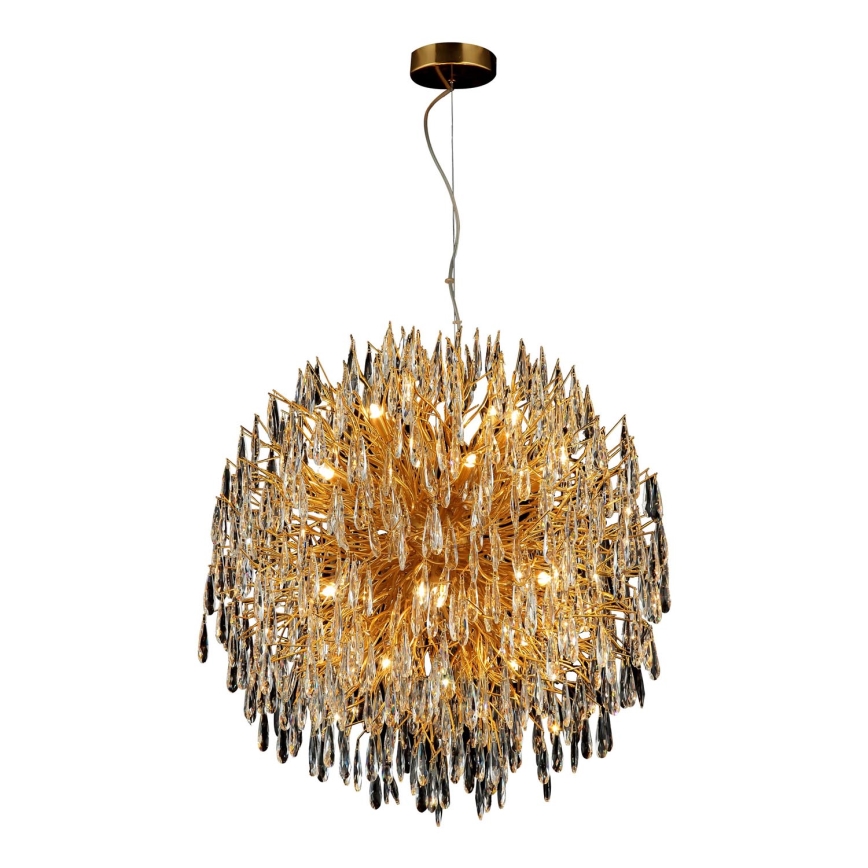 Crystal chandelier on a string 24xG9/40W/230V gold