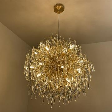 Crystal chandelier on a string 24xG9/40W/230V gold