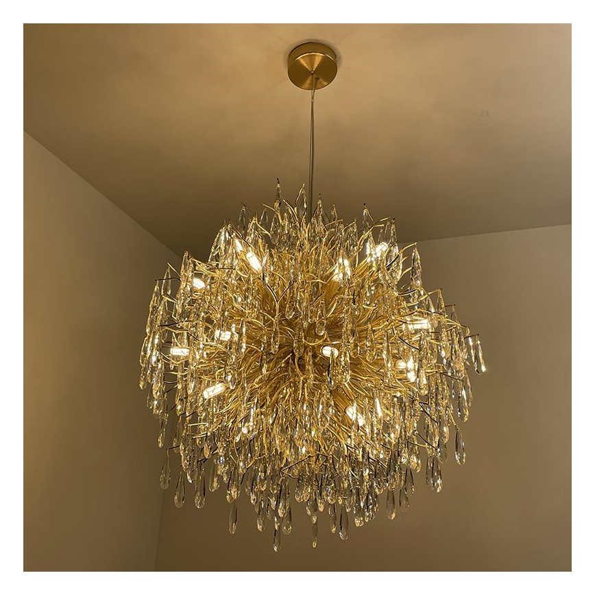 Crystal chandelier on a string 24xG9/40W/230V gold