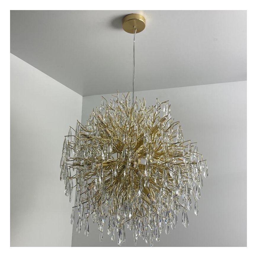 Crystal chandelier on a string 24xG9/40W/230V gold