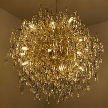 Crystal chandelier on a string 24xG9/40W/230V gold