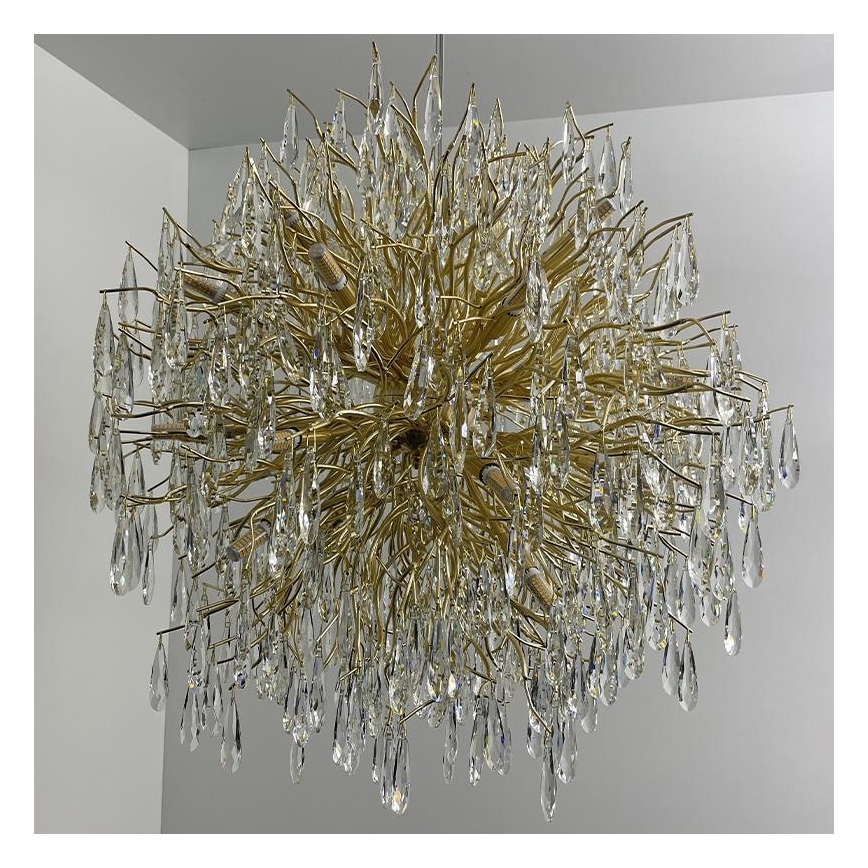 Crystal chandelier on a string 24xG9/40W/230V gold