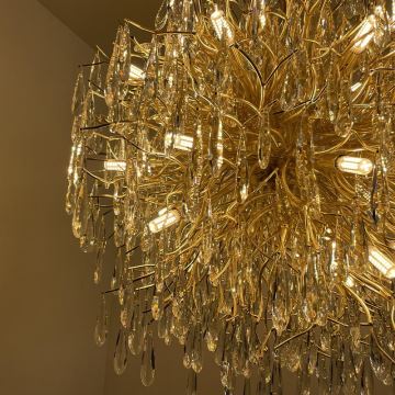 Crystal chandelier on a string 24xG9/40W/230V gold