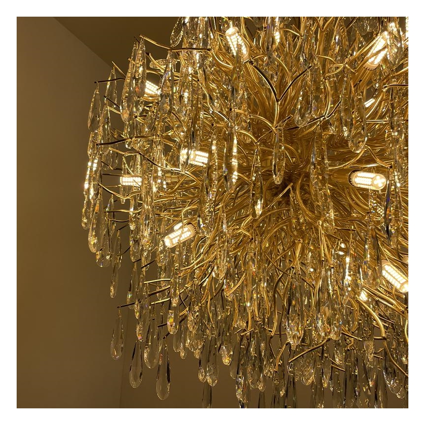 Crystal chandelier on a string 24xG9/40W/230V gold