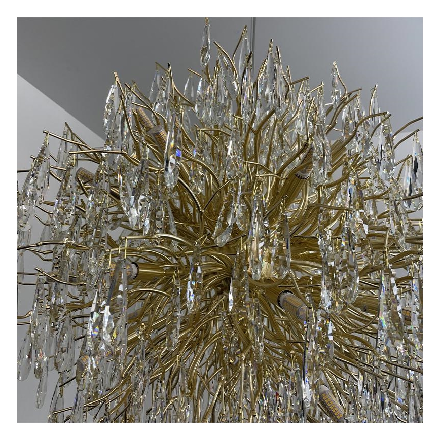 Crystal chandelier on a string 24xG9/40W/230V gold