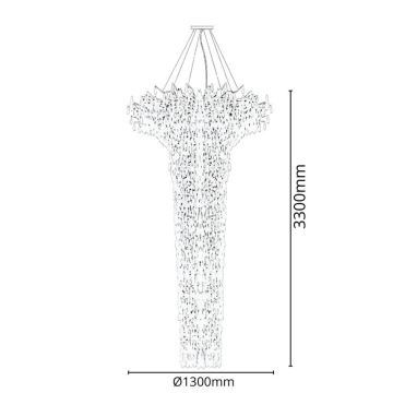 Crystal chandelier on a string 41xG9/40W/230V gold