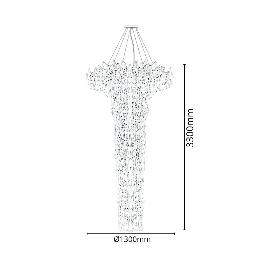 Crystal chandelier on a string 41xG9/40W/230V gold