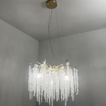 Crystal chandelier on a string 9xG9/40W/230V gold