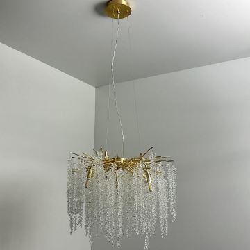 Crystal chandelier on a string 9xG9/40W/230V gold