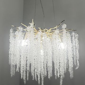 Crystal chandelier on a string 9xG9/40W/230V gold