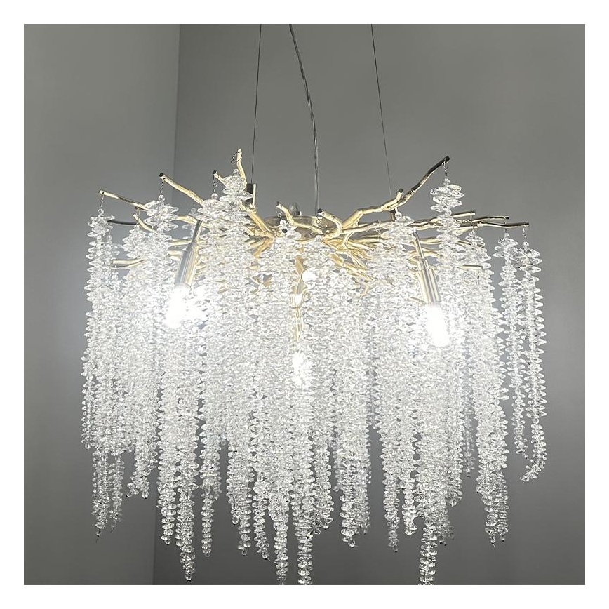 Crystal chandelier on a string 9xG9/40W/230V gold