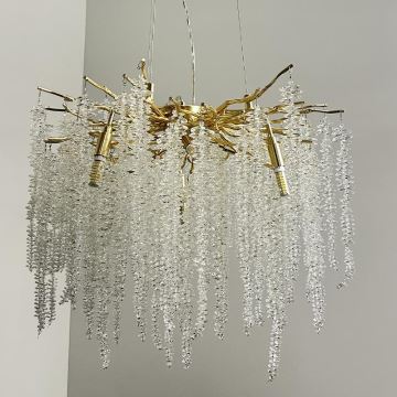 Crystal chandelier on a string 9xG9/40W/230V gold