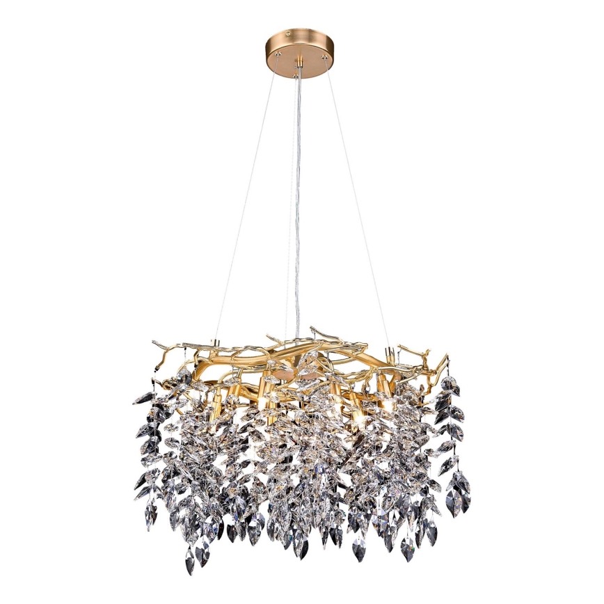 Crystal chandelier on a string 9xG9/40W/230V gold